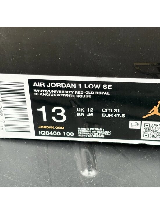 NEW Nike Air Jordan 1 Low “Dodgers” Blue White Gum IQ0400 100 Men Size 13 main image 4